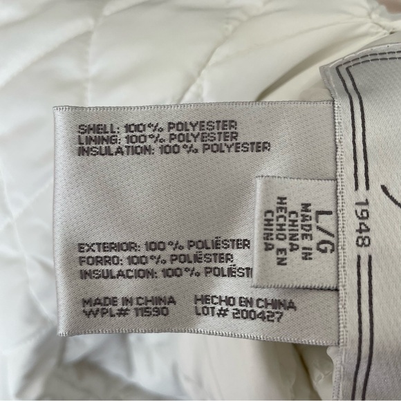 Weatherproof Quilted Reversible Water Resistant Puffer Jacket White and Beige L - Picture 13 of 16